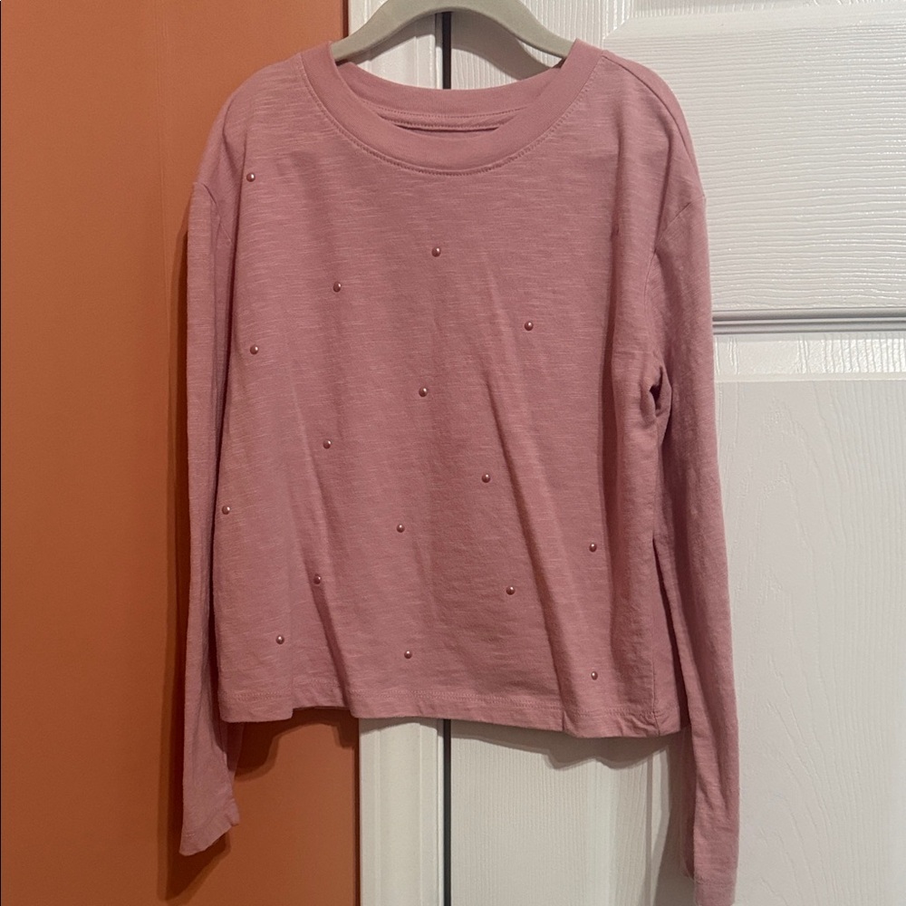 Cat & Jack Pink Crew Neck Long sleeved Top